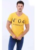 04 Baskılı Sarı T-Shirt